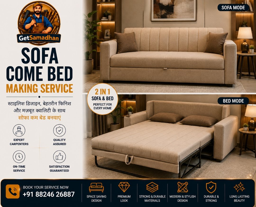 Sofa Come Bed two in one making and installation started 11999